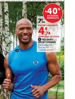 Hyper U Tee shirt sport homme offre