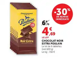 Hyper U Poulain Chocolat Noir Extra offre