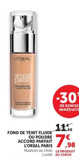 Hyper U L'OREAL PARIS accord parfait offre