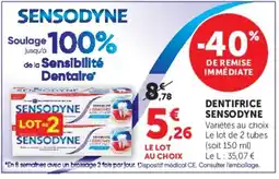 Hyper U SENSODYNE DENTIFRICE offre