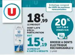 Hyper U U Brosse à dents électrique rechargeable offre