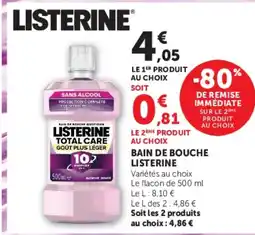 Hyper U LISTERINE BAIN DE BOUCHE offre