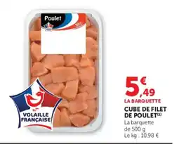 Hyper U Poulet Cube de filet de poulet offre