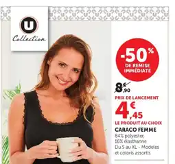 Hyper U U Collection CARACO FEMME offre