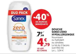 Hyper U Sanex Douche Zero offre