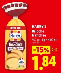 Lidl Harry's Brioche tranchée offre