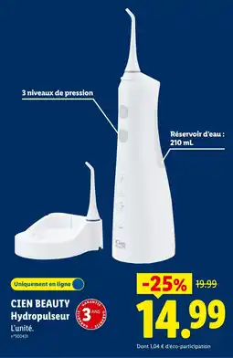 Lidl CIEN BEAUTY Hydropulseur offre