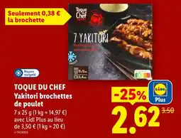 Lidl TOQUE DU CHEF Yakitori brochettes de poulet offre