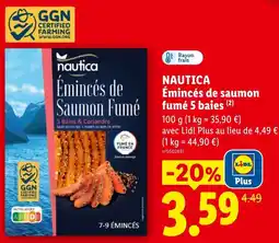 Lidl NAUTICA Émincés de Saumon Fumé offre