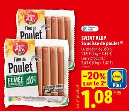Lidl Saint Alby Saucisse de poulet offre