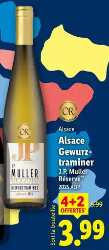 Lidl J.p. muller gewurztraminer offre