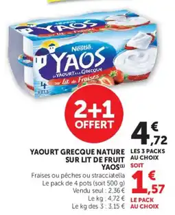 Hyper U YAOS Yaourt grecque nature offre