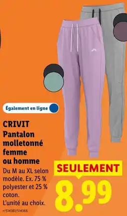 Lidl CRIVIT Pantalon molletonné offre
