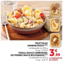 Hyper U TROTTOLES JAMBON PESTO offre