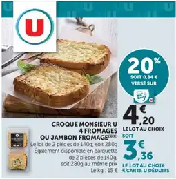 Hyper U Croque Monsieur U offre