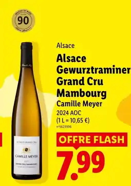 Lidl Camille Meyer Alsace Gewurztraminer Grand Cru Mambourg offre