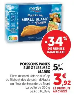 Hyper U MARES Filets de merlu blanc offre