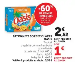 Hyper U Oasis Sorbet offre
