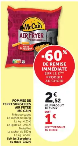 Hyper U McCain Pommes de terre surgelées Air Fryer offre