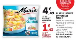 Hyper U Marie Penne Saumon offre