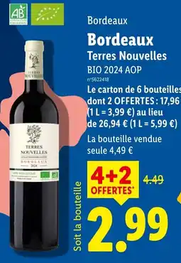 Lidl Terres Nouvelles Bordeaux offre