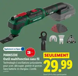 Lidl PARKSIDE Outil multifonction sans fil offre
