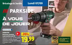 Lidl Parkside perceuse-visseuse à percussion sans fil offre