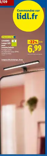 Lidl Livarno lampe led pour armoire miroir offre