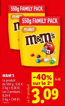 Lidl M&M'S offre