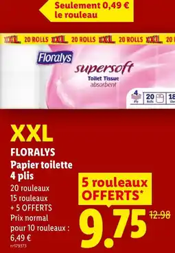 Lidl FLORALYS Papier toilette offre