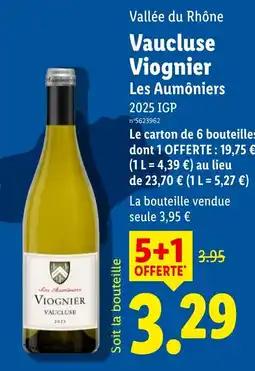 Lidl Les Aumôniers Viognier offre