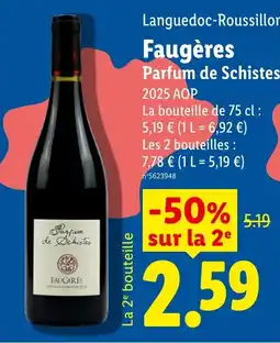 Lidl Faugères Parfum de Schistes offre