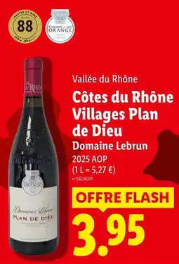 Lidl Domaine Lebrun Plan de Dieu offre