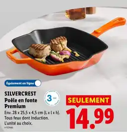 Lidl SILVERCREST Poêle en fonte Premium offre