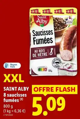 Lidl Saint Alby Saucisses Fumées offre