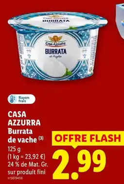 Lidl CASA AZZURRA Burrata offre