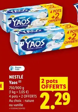 Lidl Nestlé Yaos offre