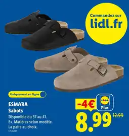 Lidl ESMARA Sabots offre