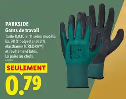 Lidl PARKSIDE Gants de travail offre