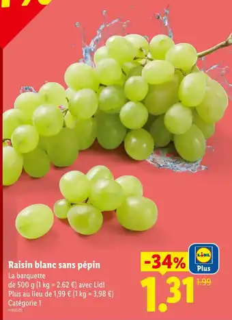 Raisin blanc sans pépin