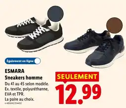 Lidl ESMARA Sneakers homme offre
