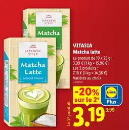 Lidl VITASIA Matcha latte offre