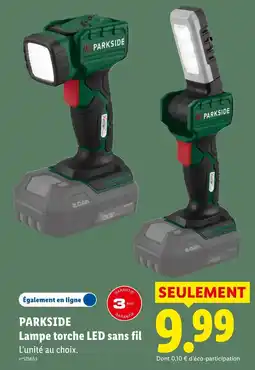 Lidl PARKSIDE Lampe torche LED sans fil offre