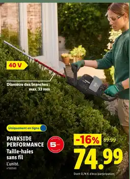 Lidl PARKSIDE Taille-haies sans fil offre