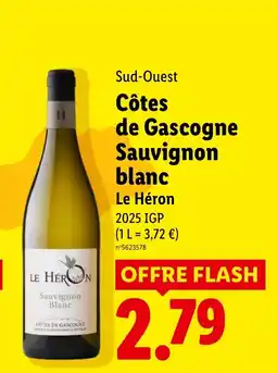 Lidl Le Héron Sauvignon Blanc offre