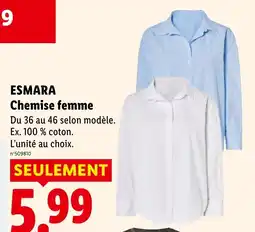 Lidl ESMARA Chemise femme offre