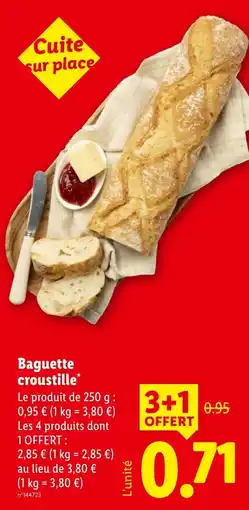 Lidl Baguette croustillle offre