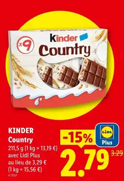 Lidl Kinder Country offre