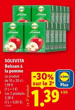 Lidl Solevita Boisson à la pomme offre