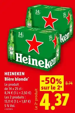 Lidl Heineken Bière blonde offre